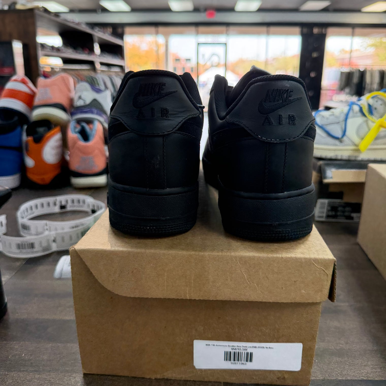 Swoosh Pack Black Nike Air Force 1 Low (USED, No Box)