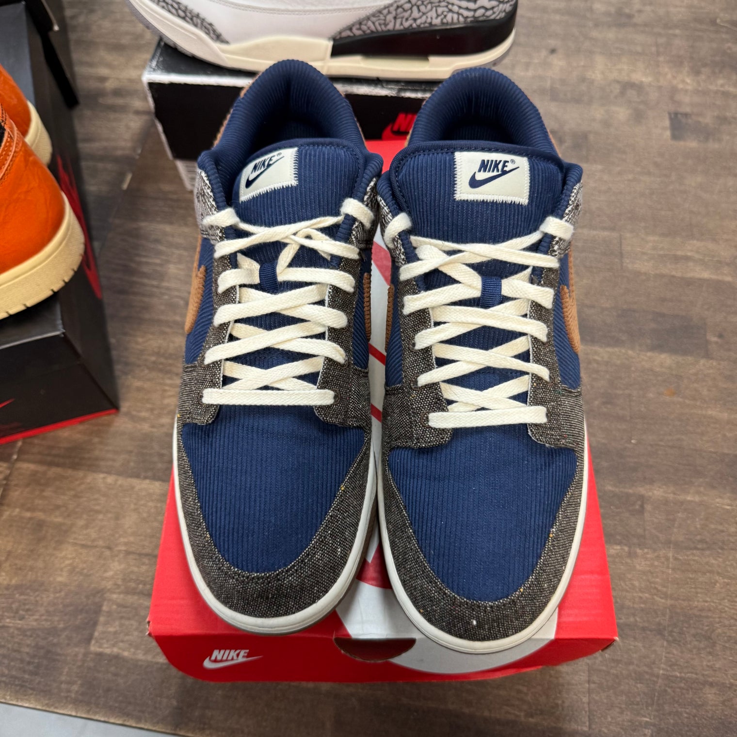 Tweed Midnight Navy Corduroy Nike Dunk Low (USED)