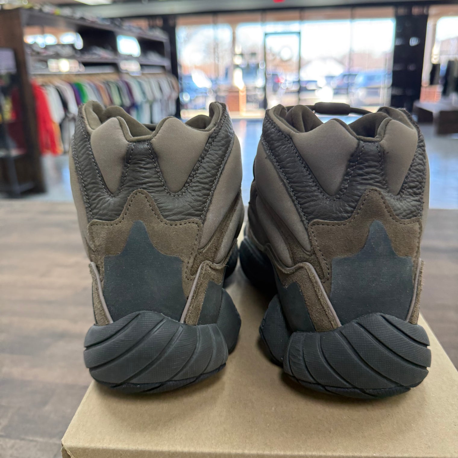 Taupe Black Adidas Yeezy 500 High (USED, No Box)