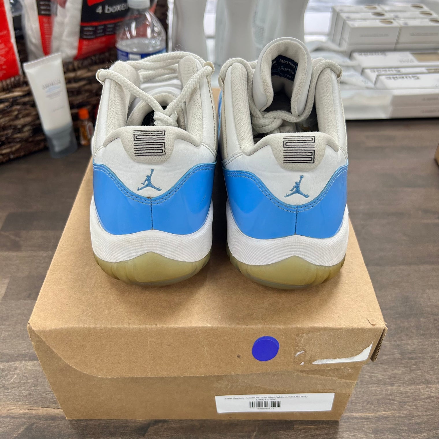 UNC University Blue Jordan 11 Low (USED, No Box)