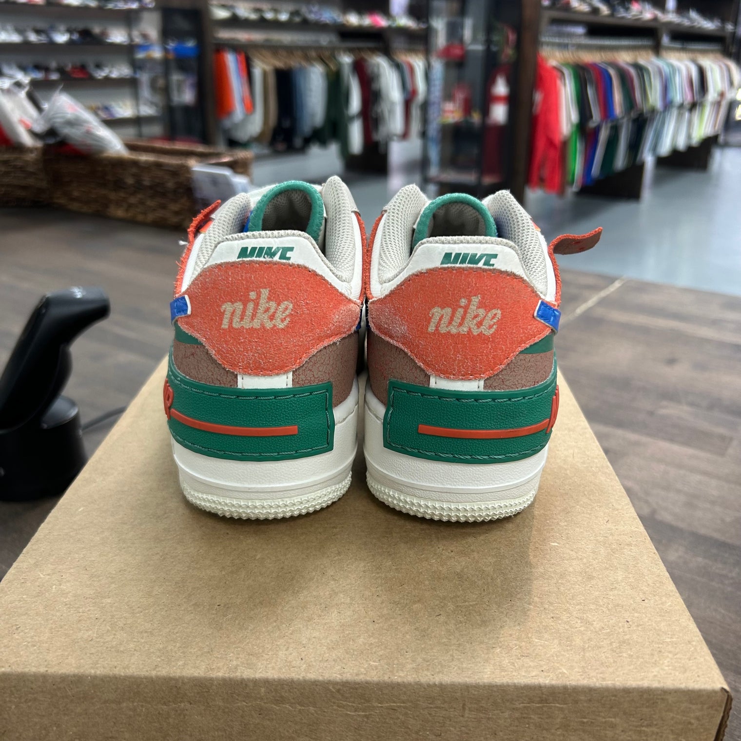 Nike Air Force 1 Low Shadow Sail Signal Blue Green (US 5.5W) (USED,No Box)