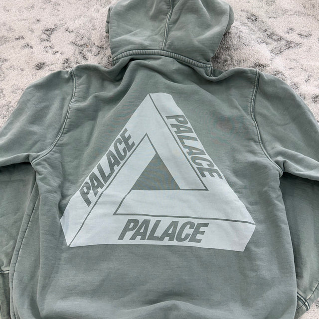 Palace Washed Out Green Tri-Ferg Hoodie (Lightly Worn)
