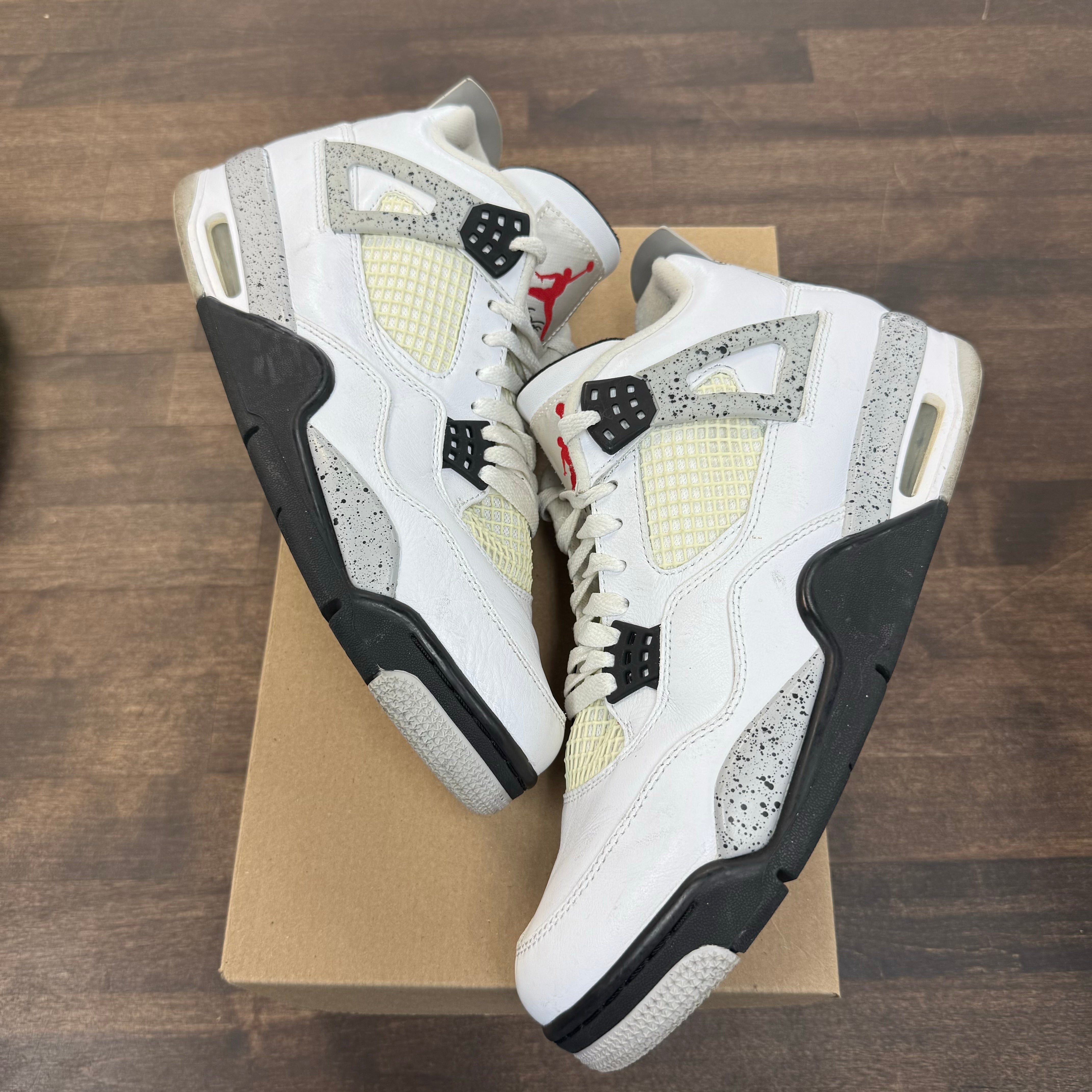 Jordan White Cement Jordan 4 (USED, No Box) Size 11.5 (Pre-Owned) - Image 1