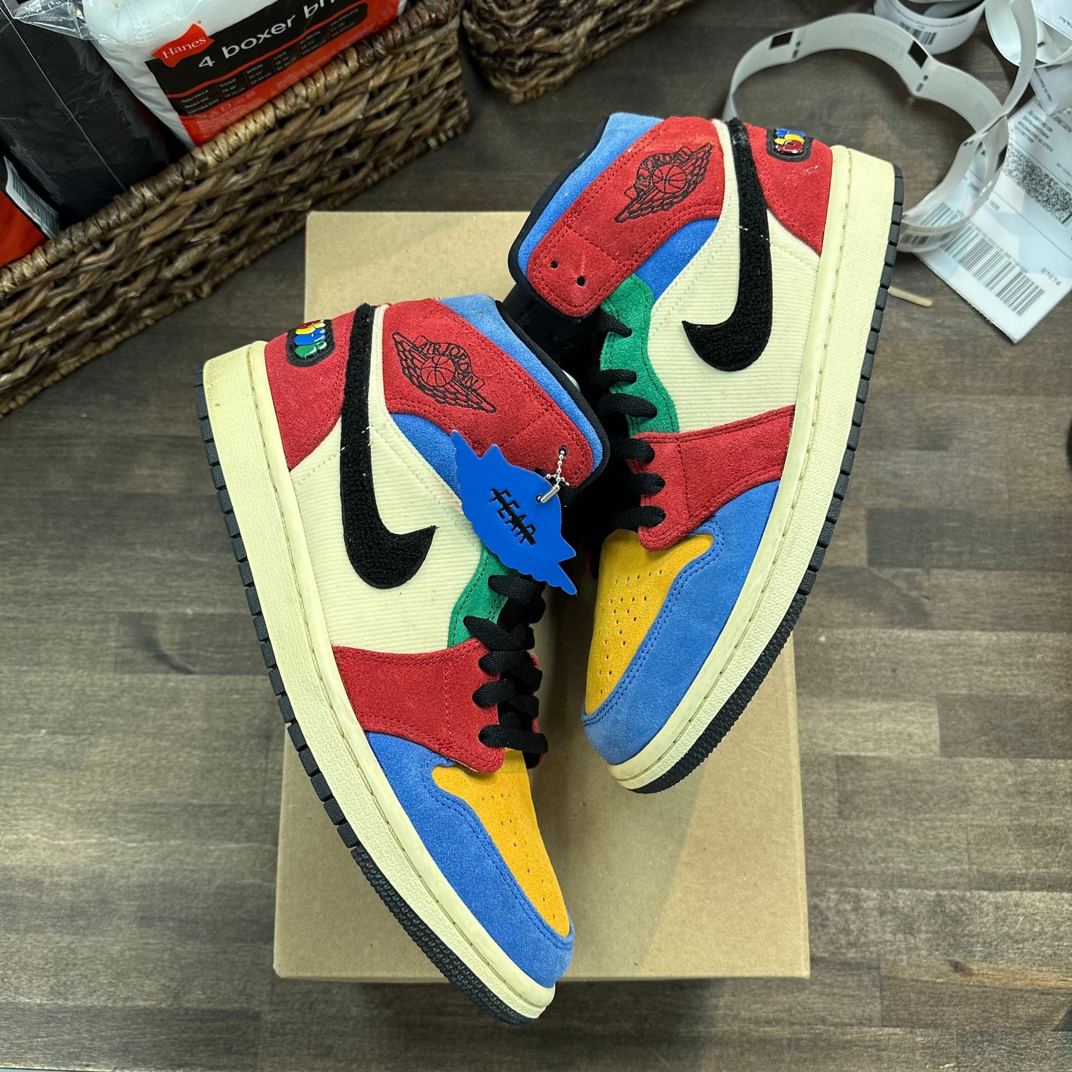 Jordan 1 Mid SE Fearless Blue the Great (US 9.5) (USED, No Box)