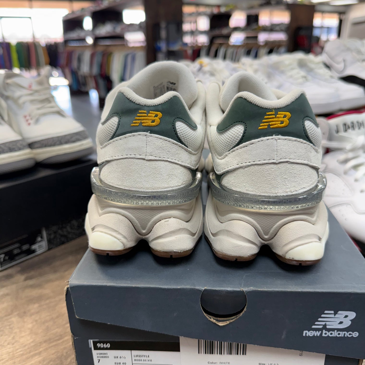 White Green New Balance 9060 (Lightly Worn)