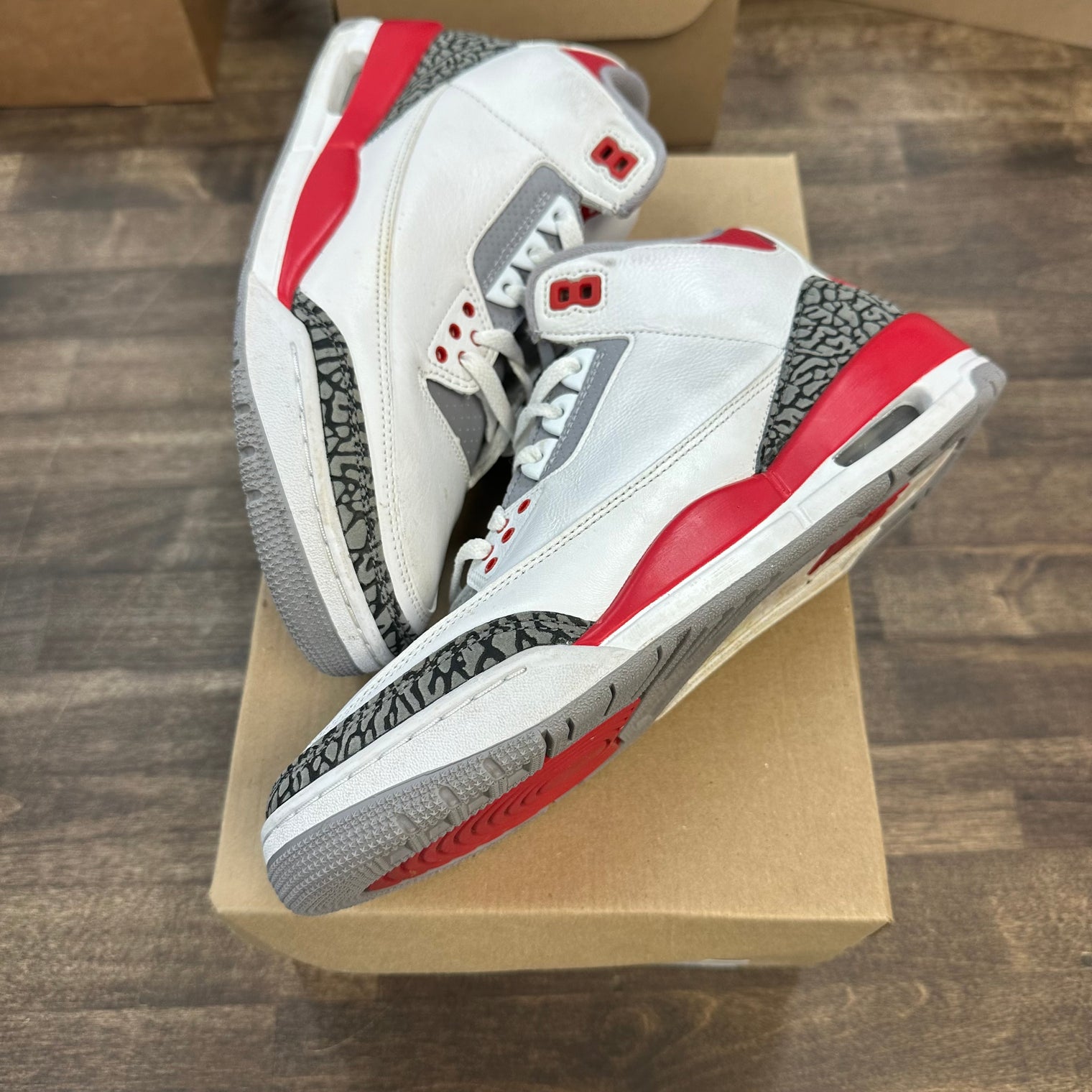 Fire Red Jordan 3 Retro (Used, No Box)