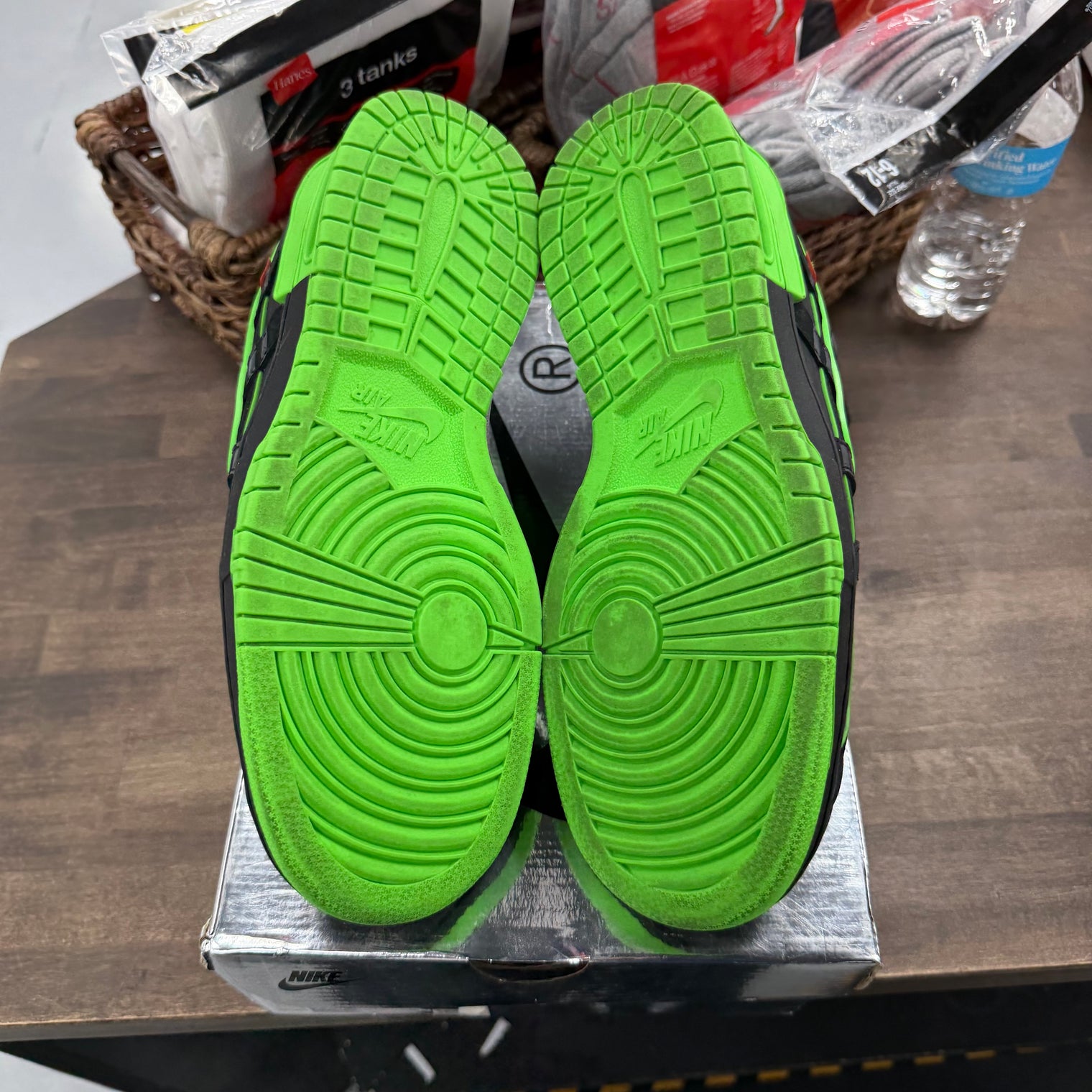 Green Strike Off-White Rubber Dunk Low (USED)