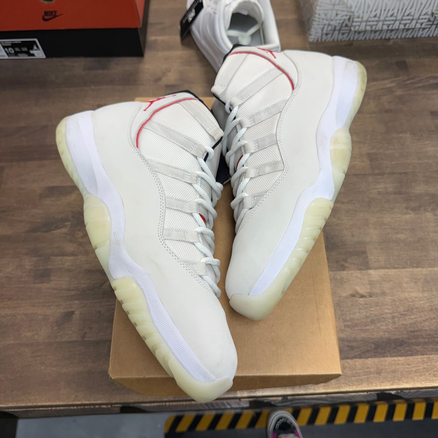 Pure Platinum Jordan 11 Retro (USED, No Box)