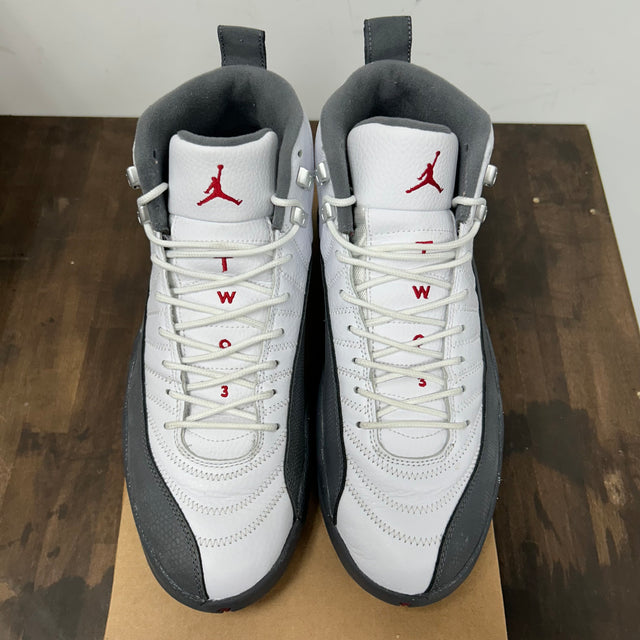 White Dark Grey Jordan 12 (Used, No Box)