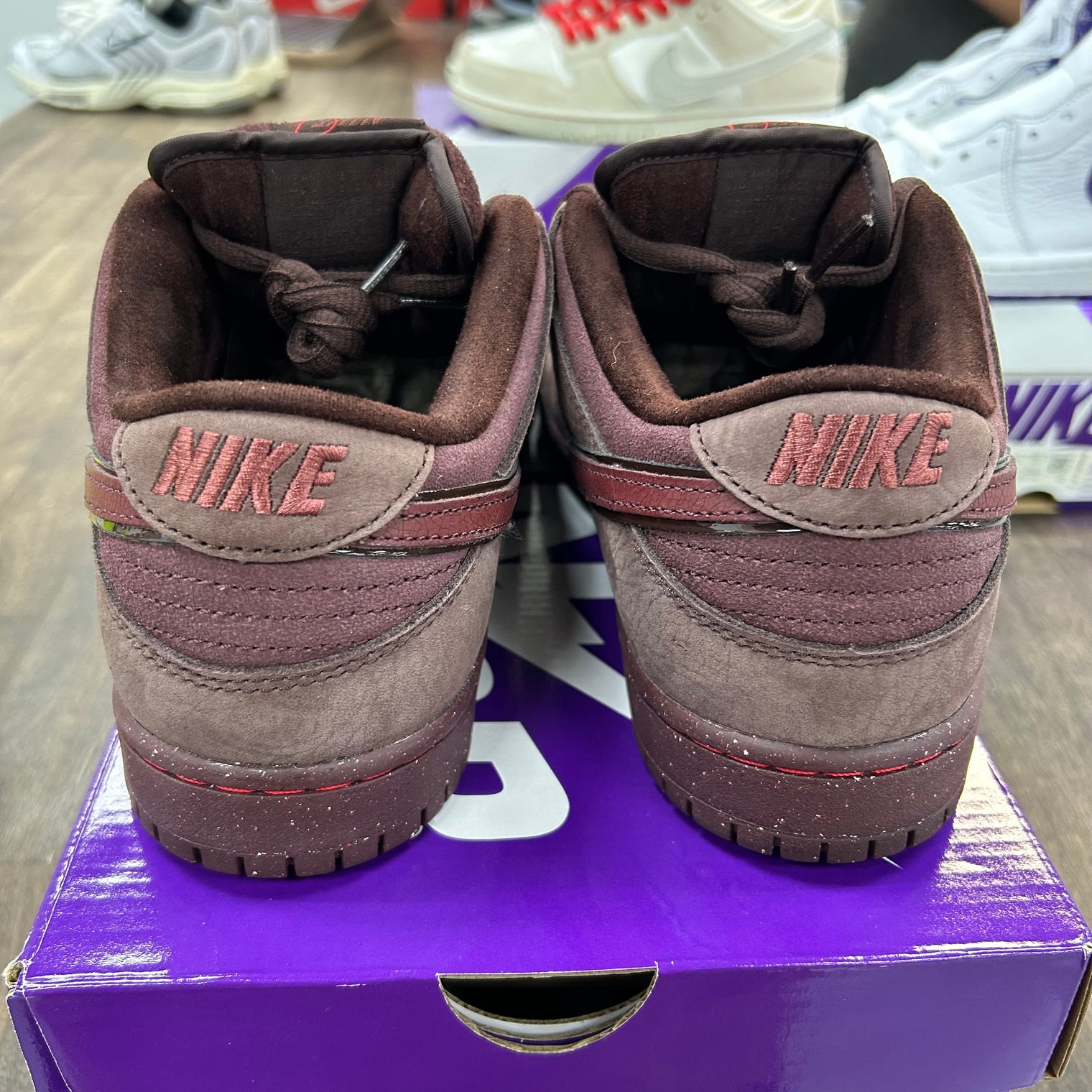 City of Love Burgundy Crush SB Dunk Low (Lightly Worn)