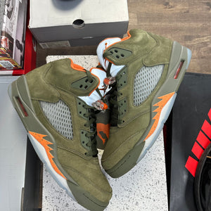 Jordan 5 Retro Olive (2024) (US 12) (USED) Size 12 (Pre-Owned) - Image 1