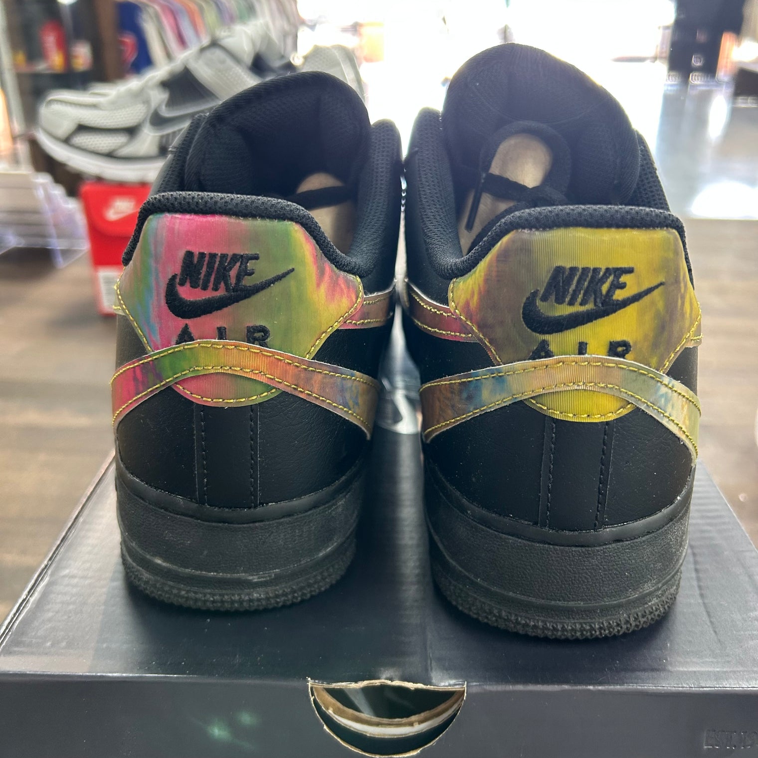 Misplaced Swooshes Black Multi Air Force 1 (USED)