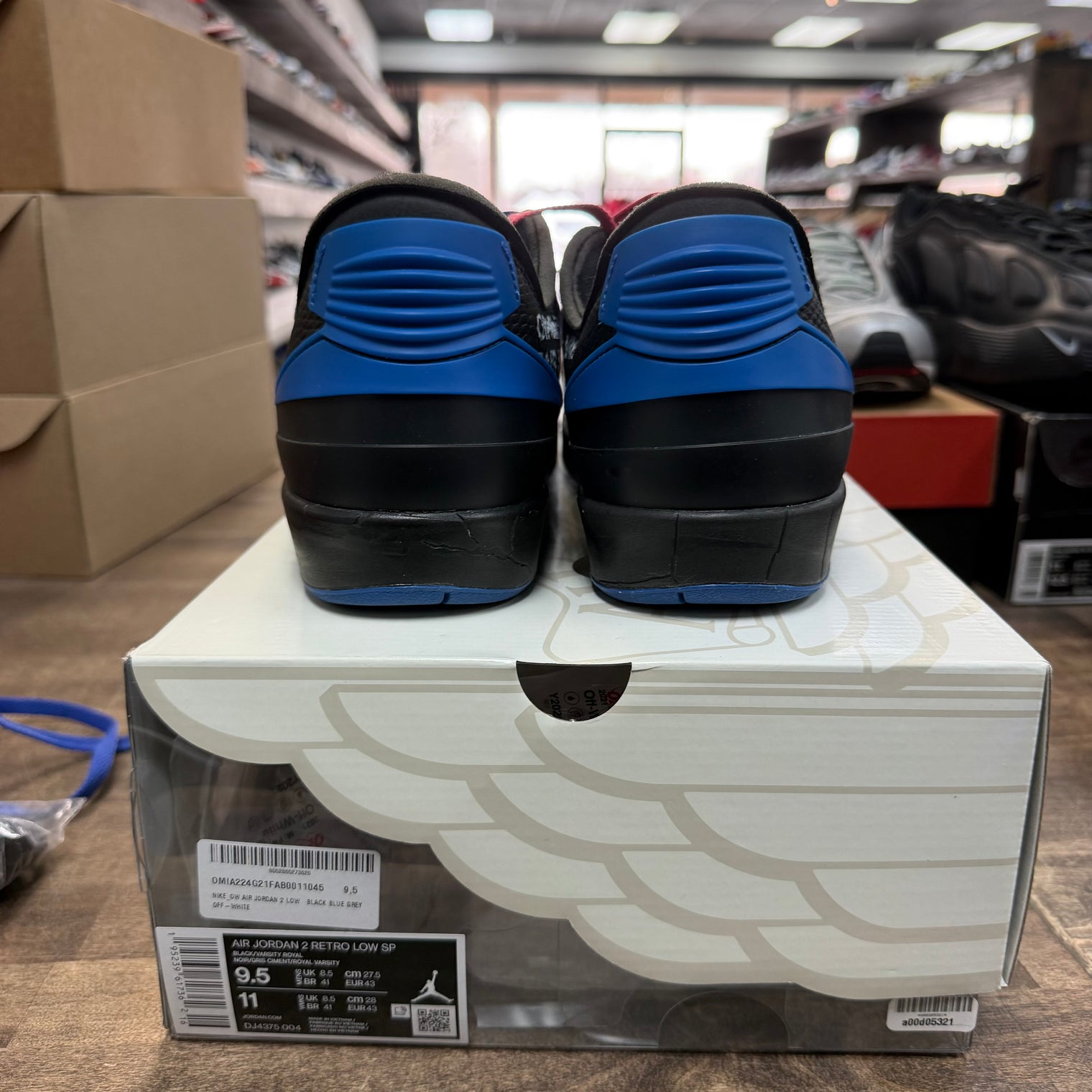 Off-White Black Blue Jordan 2 Retro Low SP (USED)