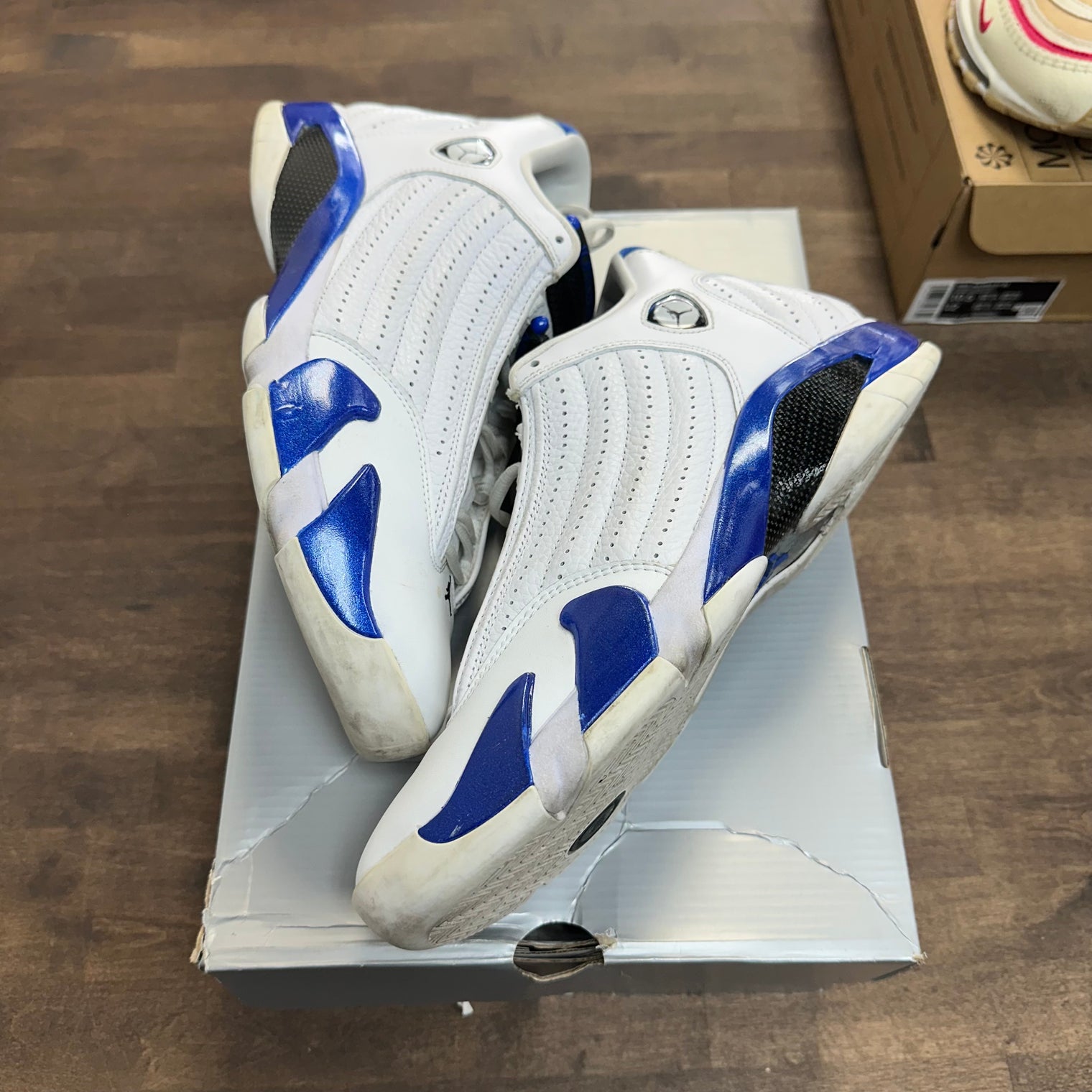 White Hyper Royal Jordan 14 Retro (USED)