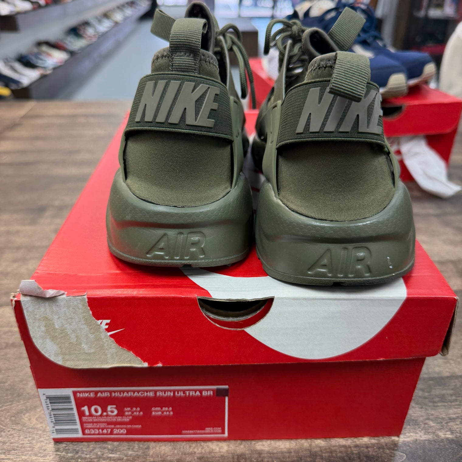 Triple Olive Nike Air Huarache Run Ultra (USED)