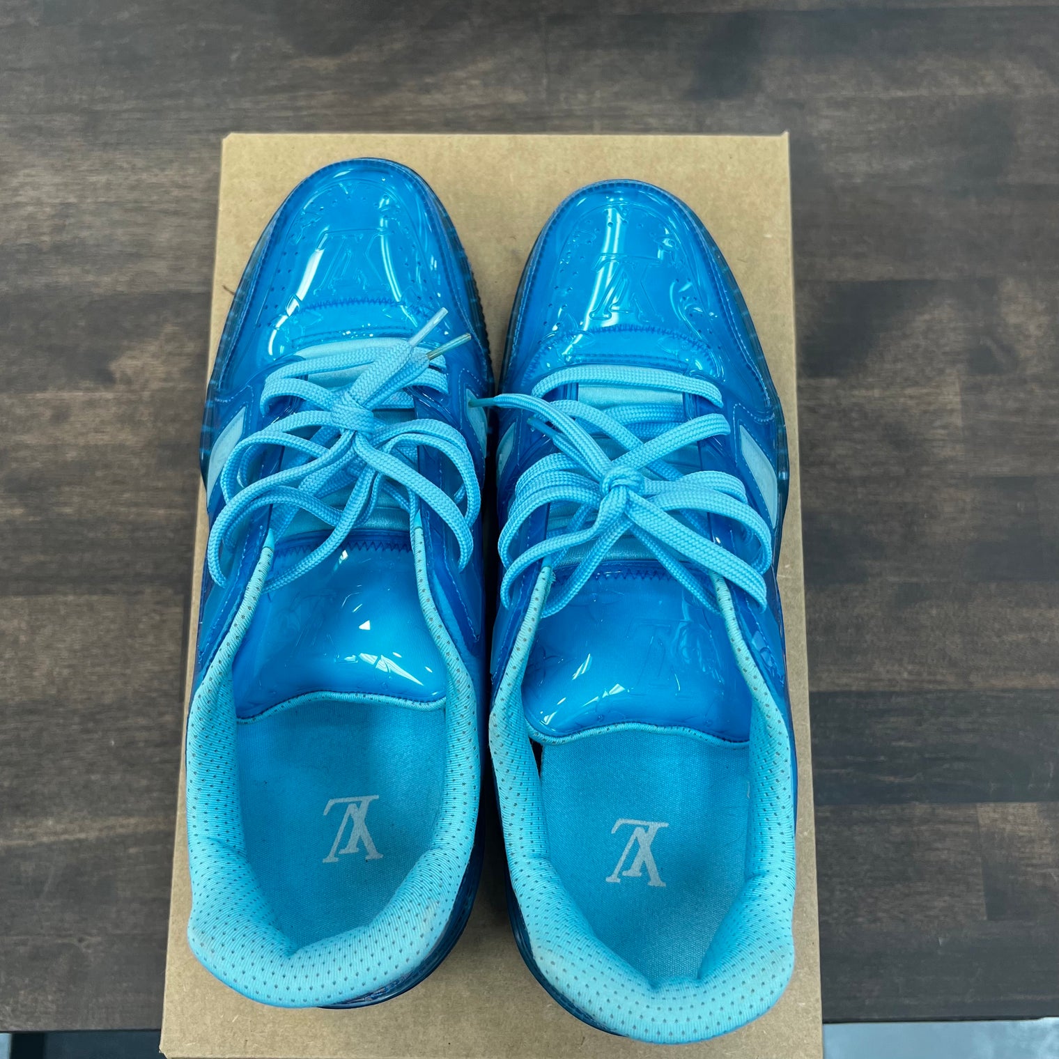 Louis Vuitton Trainer Clear Blue Sneaker (USED ,no box)
