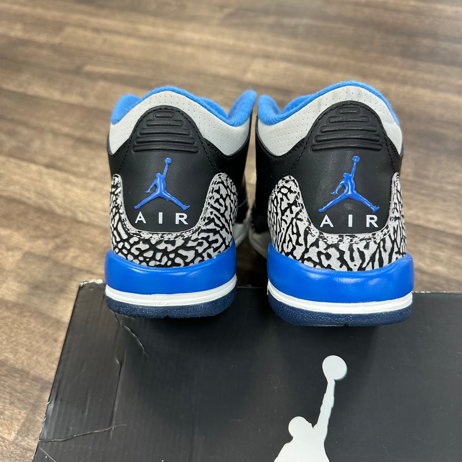 Sport Blue Jordan 3 Retro (GS) (USED, No Box)