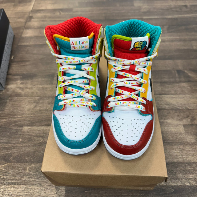 All Love No Hate Fro Skateshop SB Dunk High (USED, No Box)