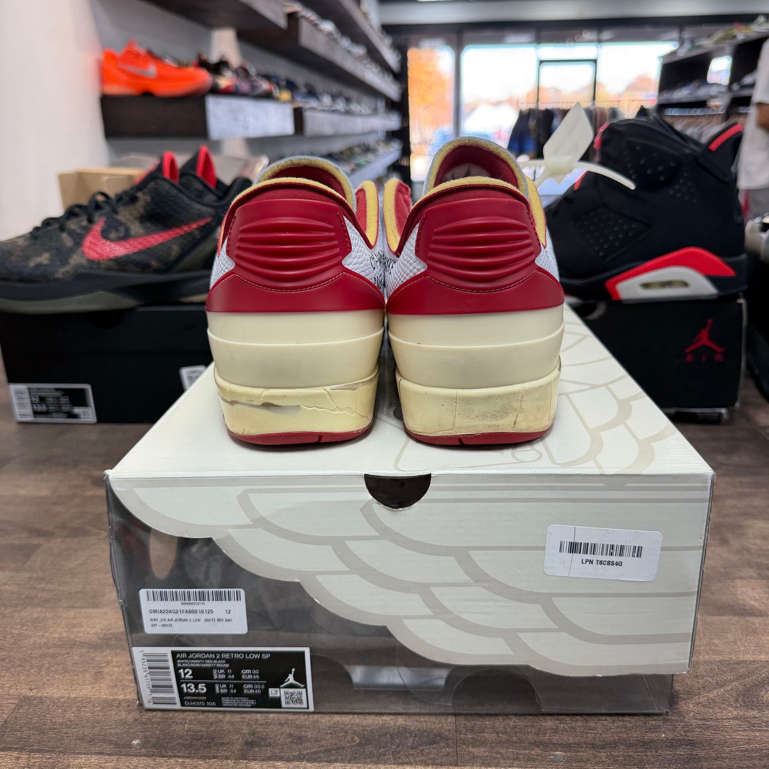 Off-White White Red Jordan 2 Retro Low SP (USED)
