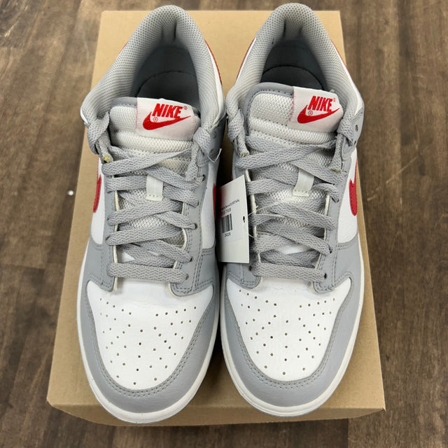 White Wolf Grey University Red Dunk Low (GS) (USED, No Box)