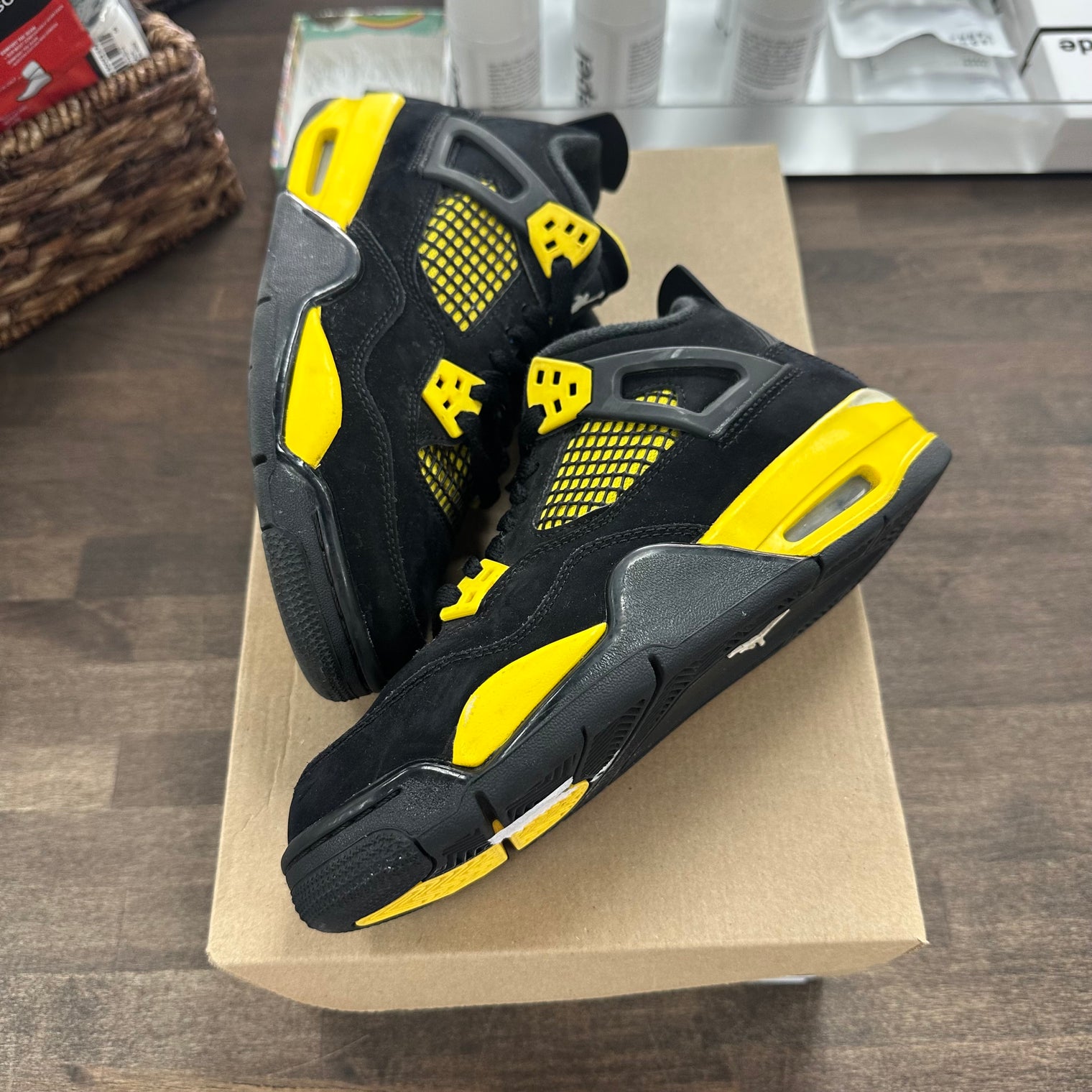 Yellow Thunder Jordan 4 Retro (GS) (USED, No Box)