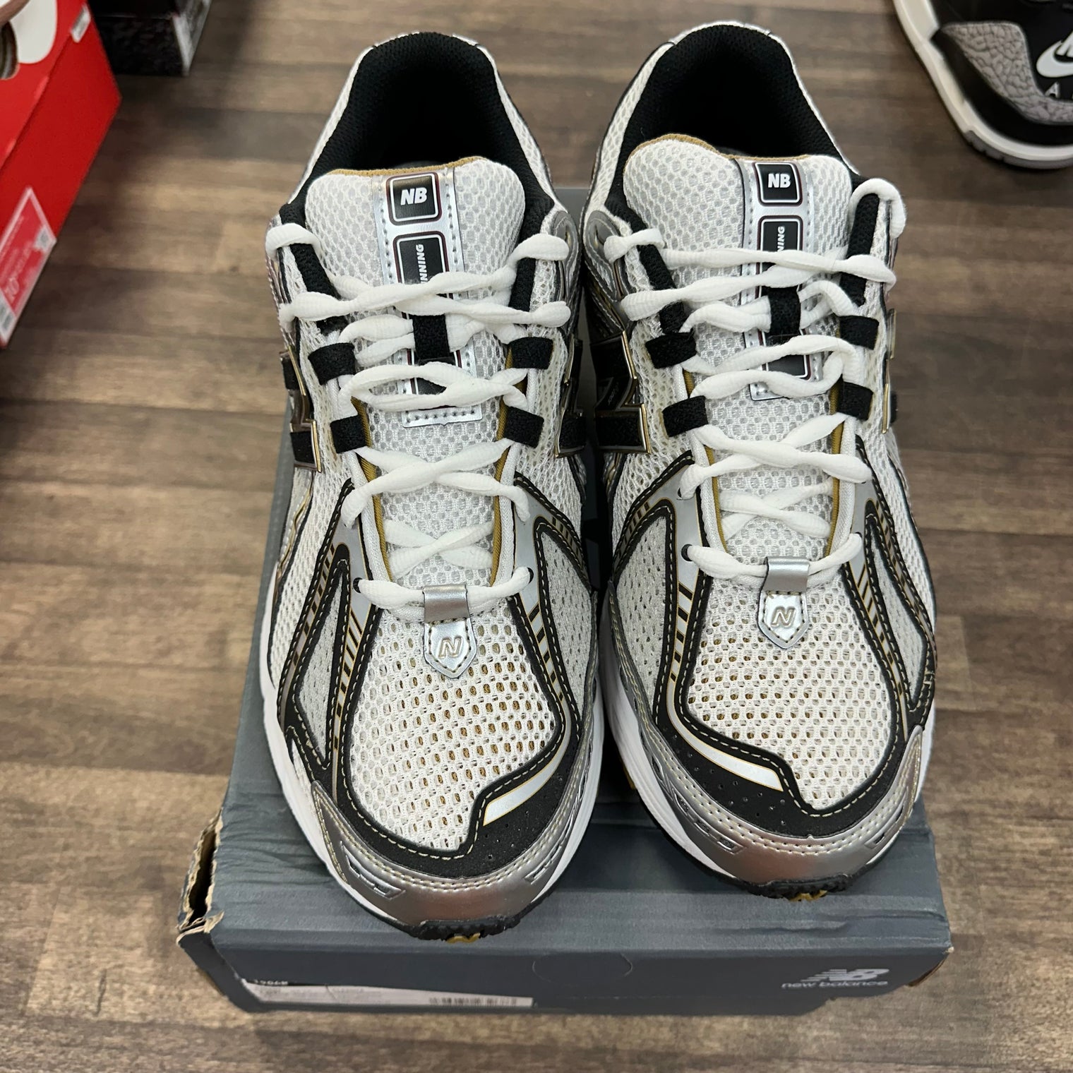 White Metallic Gold New Balance 1906R (Lightly Worn)