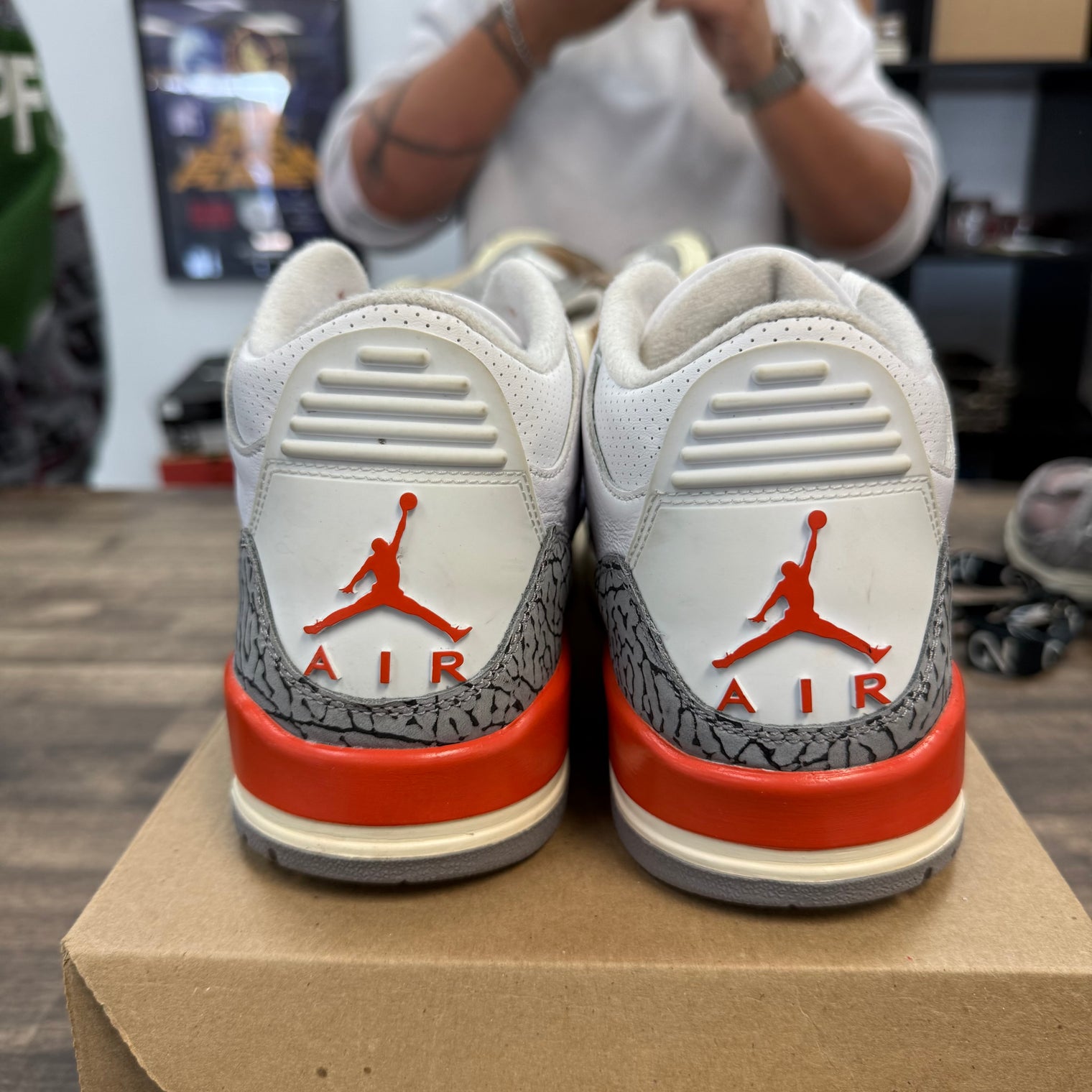 Jordan 3 Retro Georgia Peach (US 11.5W) (USED, No Box)