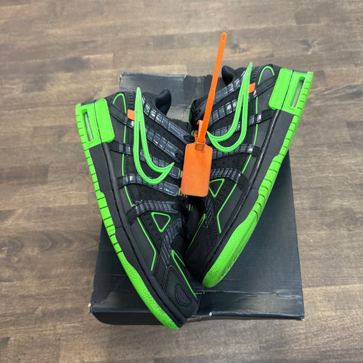 Nike Dunk Low Off-White Green Strike (USED,Replacement Box)