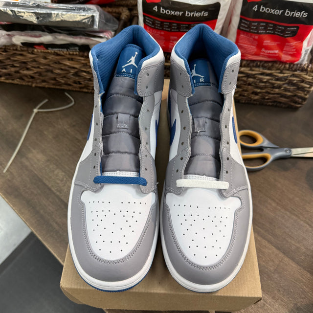 True Blue Jordan 1 Mid (USED, No Lid)