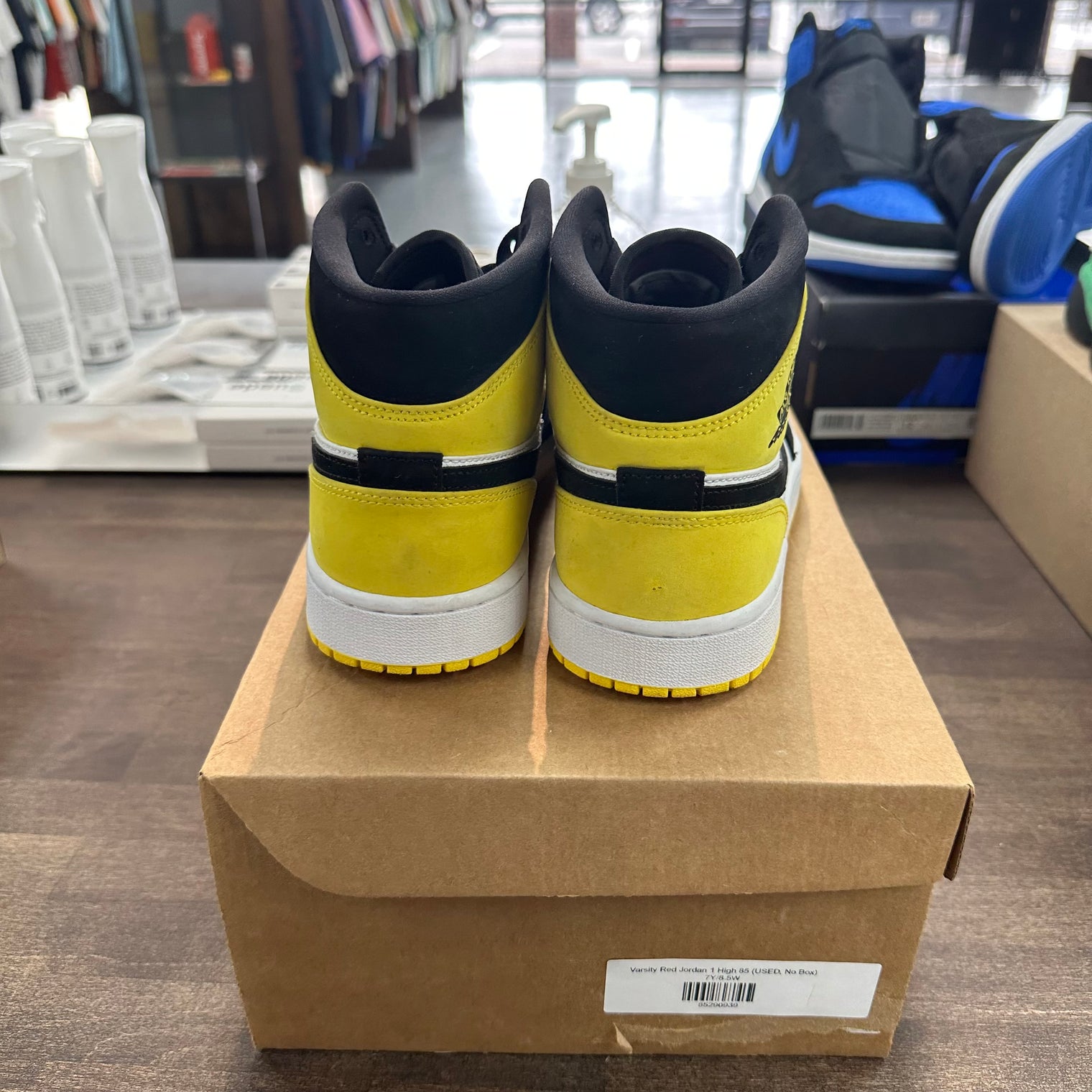 Air Jordan 1 Mid Yellow Toe Black (USED, No Box)