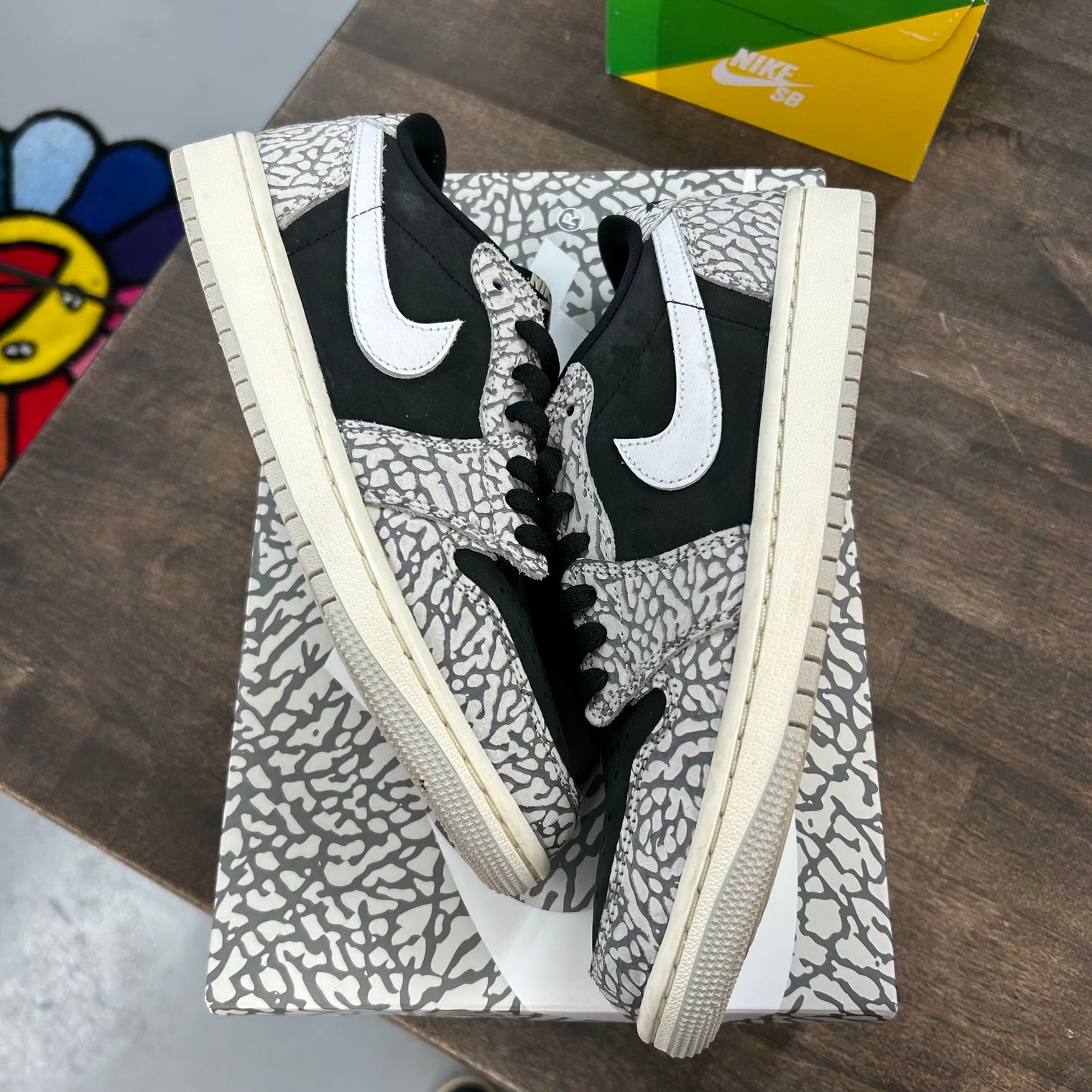 Black Cement Jordan 1 Low OG (USED)