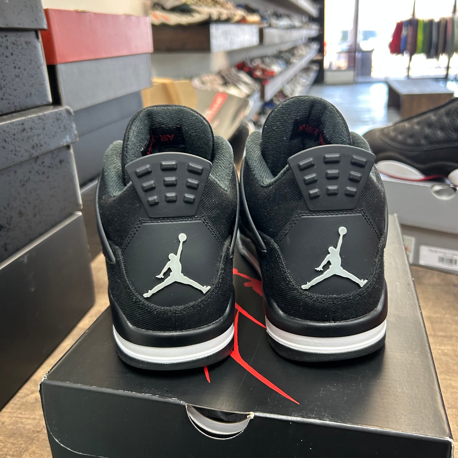 Black Canvas Jordan 4 Retro (USED)