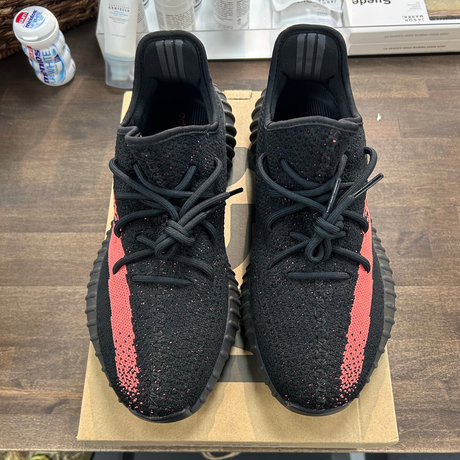 Core Red Stripe Yeezy 350 (USED)