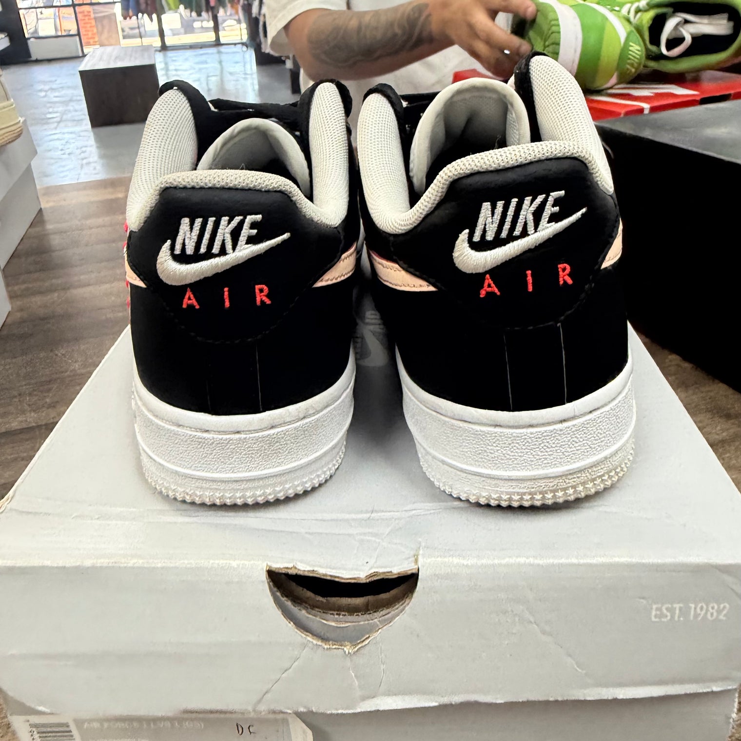 Nike Air Force 1 Low LV8 World Wide Pack Grey Crimson (GS) (USED)
