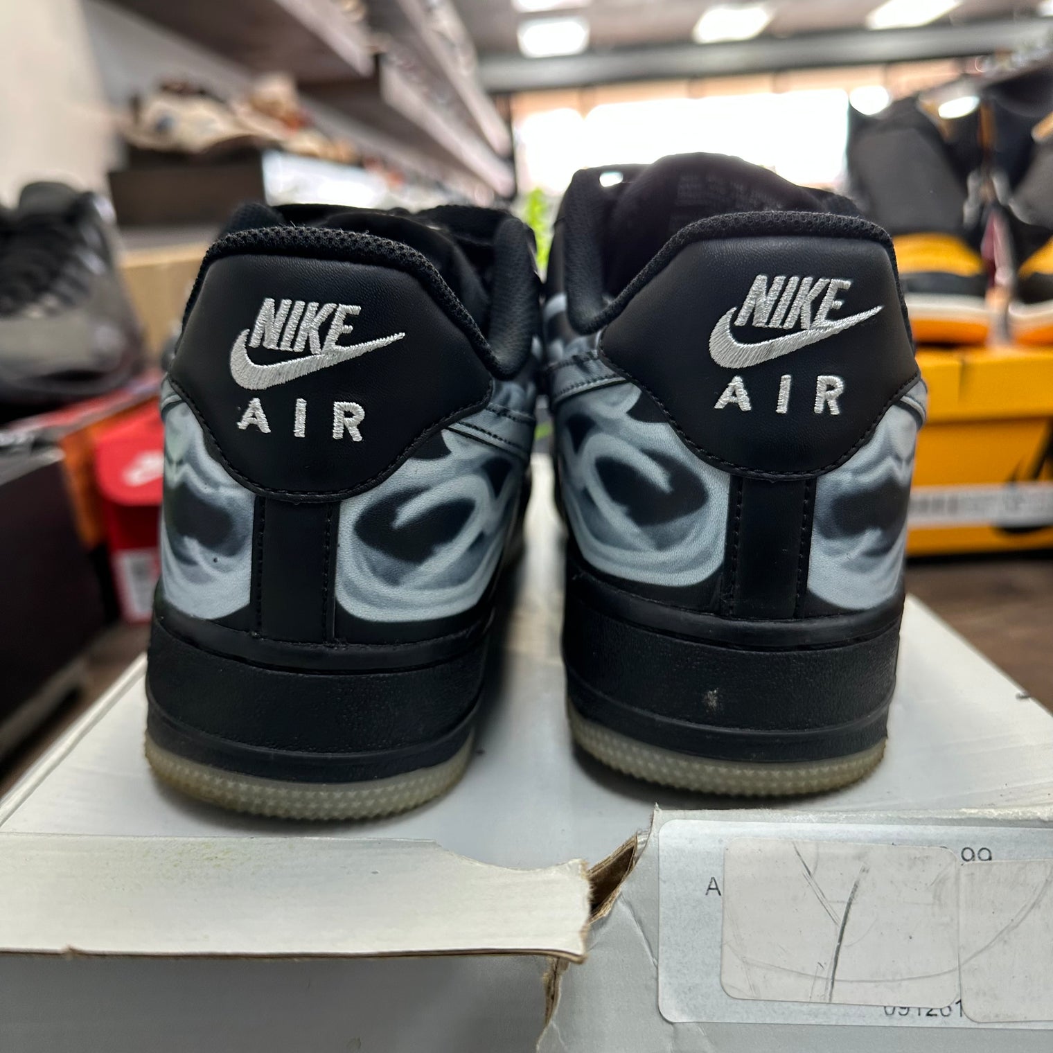Black Skeleton Halloween Nike Air Force 1 Low (2019) (USED)