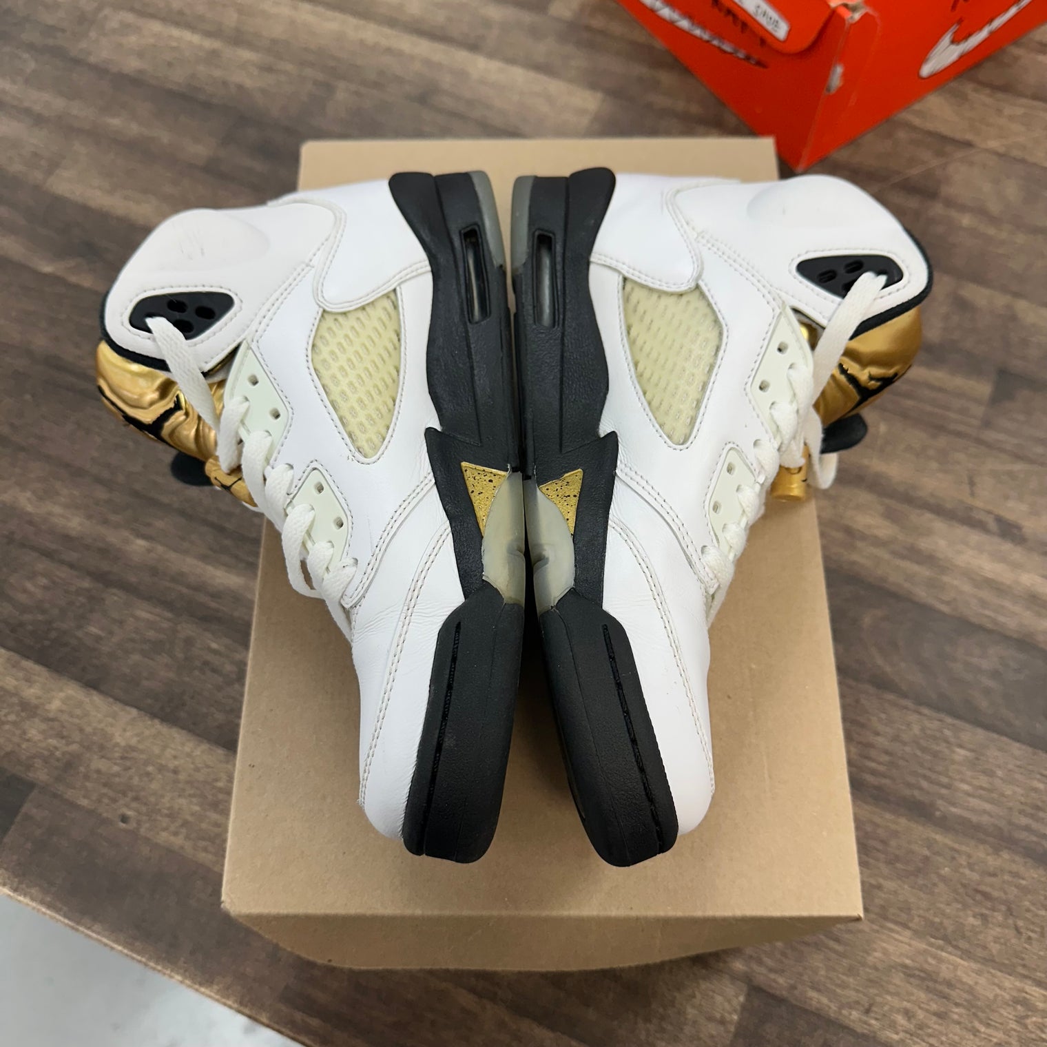 Gold Medal Olympic Jordan 5 (GS) (USED,No Box)