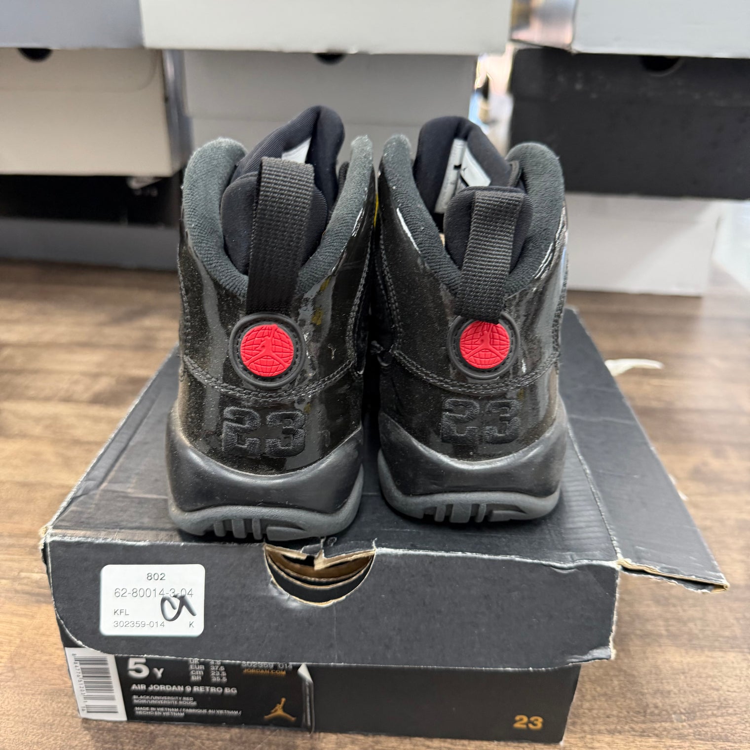 Bred Patent Jordan 9 Retro (USED)