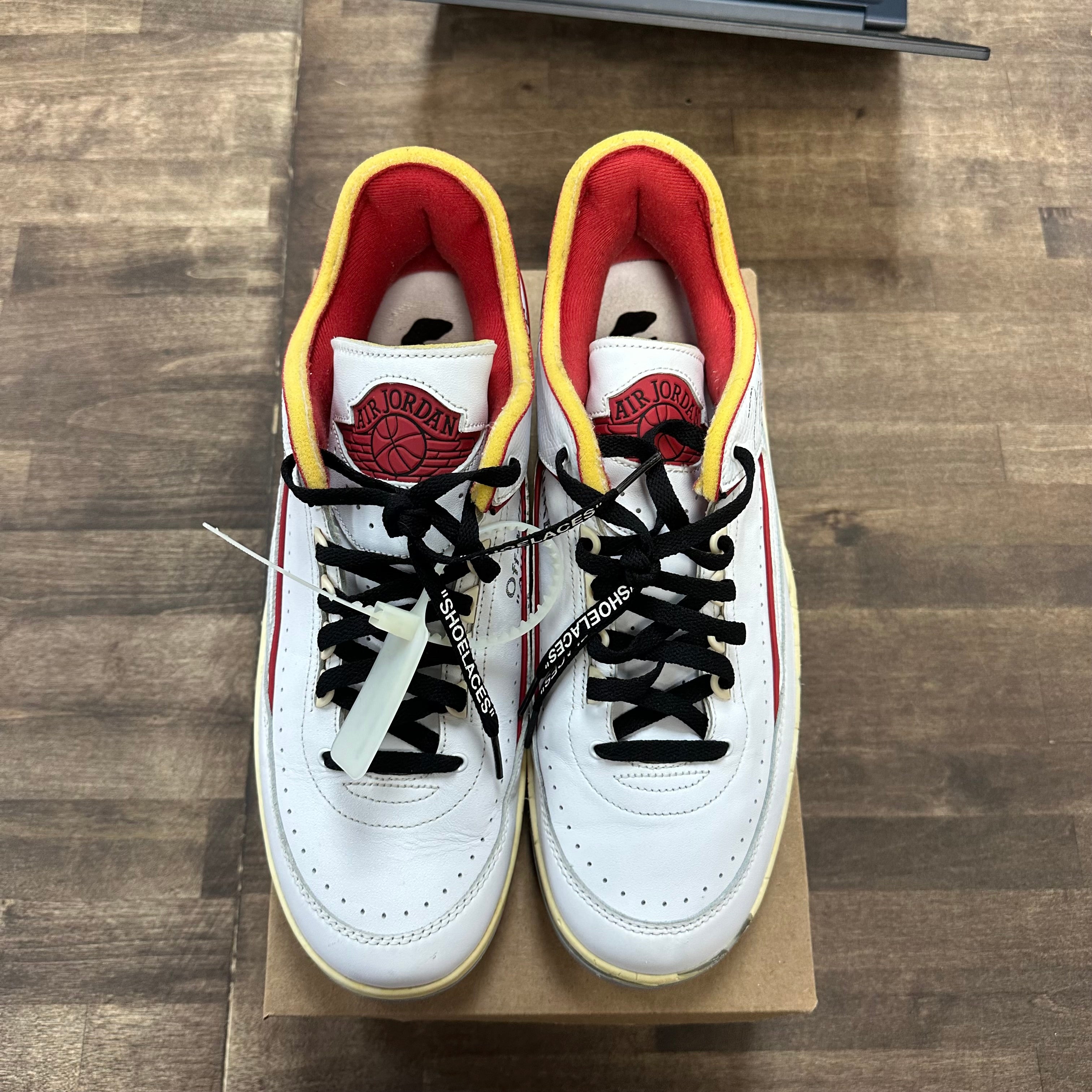 Jordan 2 Retro Low SP Off-White White Red Size 14 (Pre-Owned)