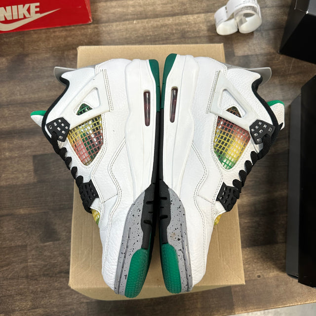 Lucid Green Rasta Jordan 4 Retro (Women's) (USED, No Box)