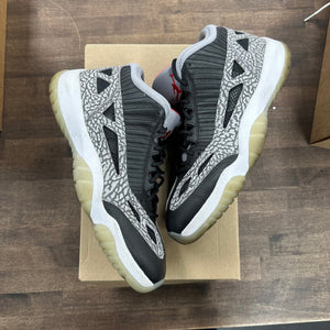 Jordan 11 Retro Low IE Black Cement (US 10.5) (USED, No Box) Size 10.5 (Pre-Owned) - Image 1