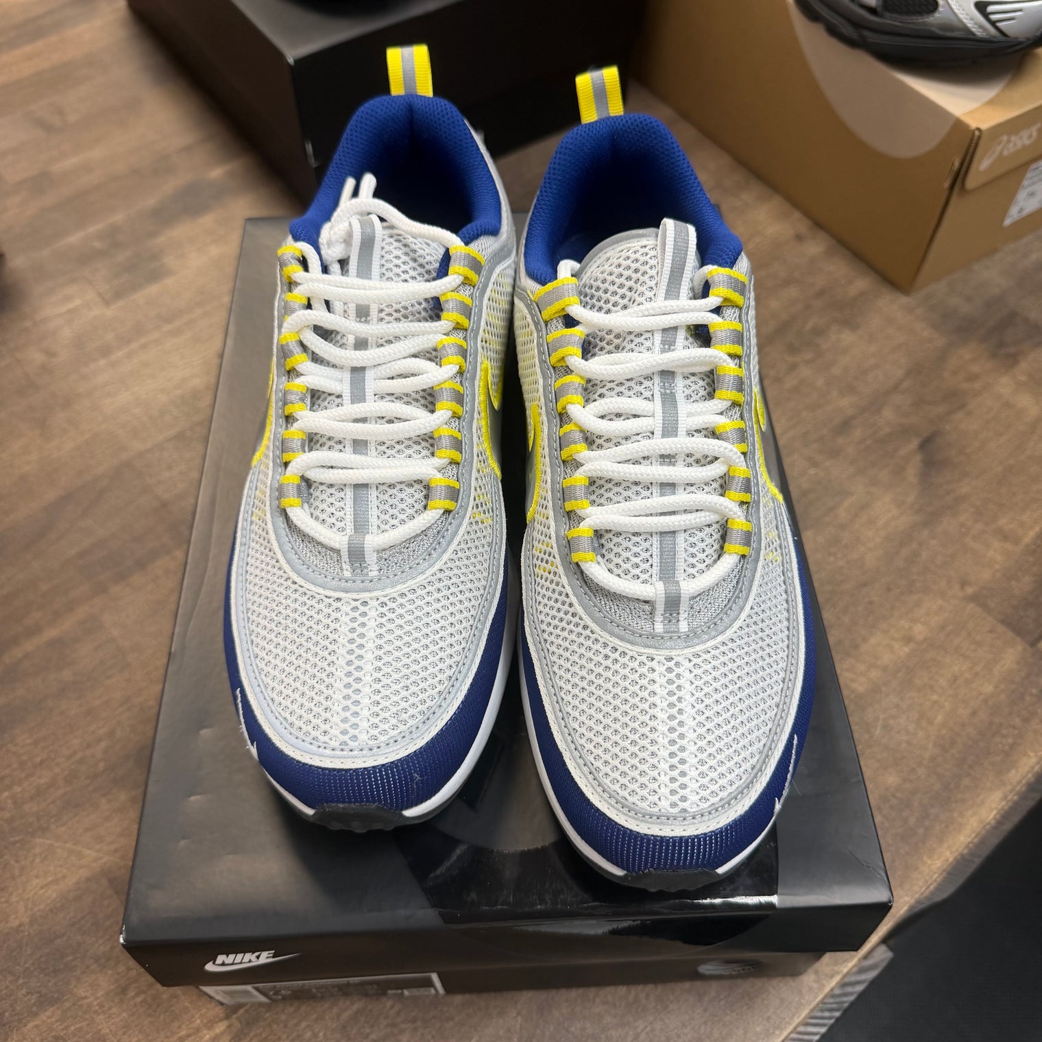 Deep Royal Yellow Strike Nike Air Zoom Spiridon SP (USED)