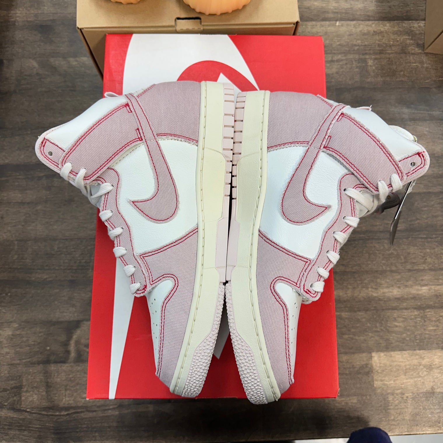 Barely Rose Denim Nike Dunk High 1985 (Lightly Worn)