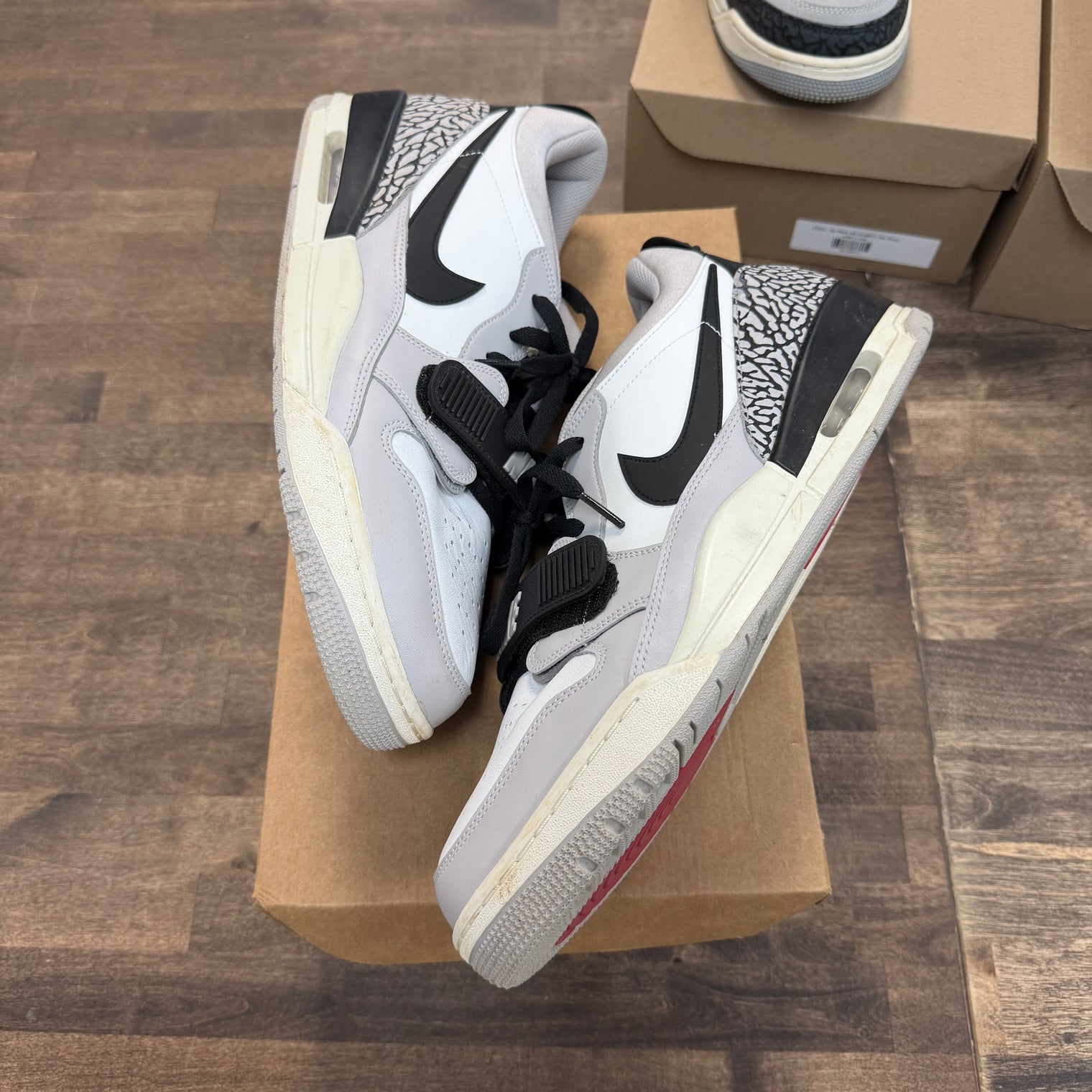 Tech Grey Fire Red Black Jordan Legacy 312 Low (USED, No Box)