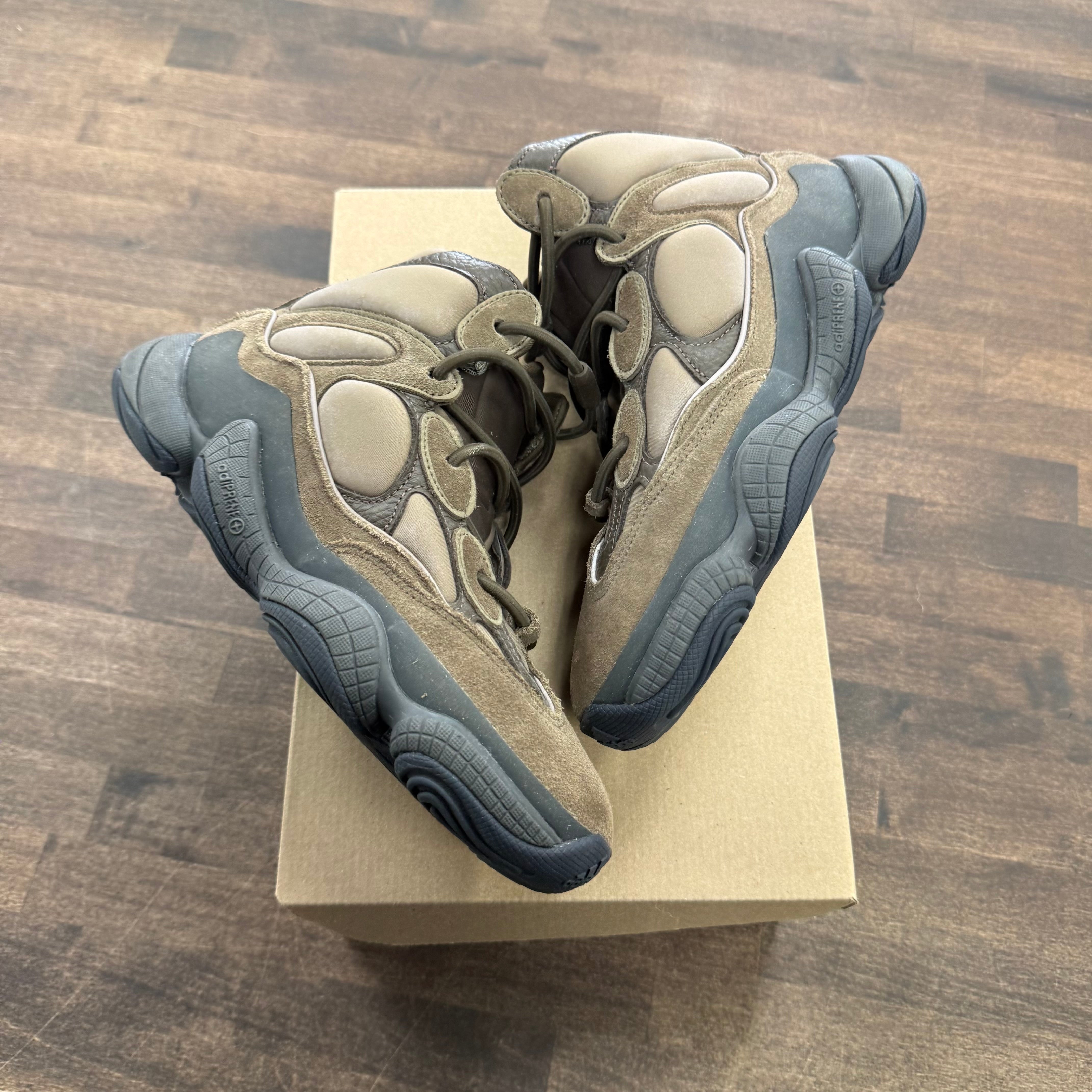 adidas Taupe Black Adidas Yeezy 500 High (USED, No Box) Size 7Y (Pre-Owned) - Image 1