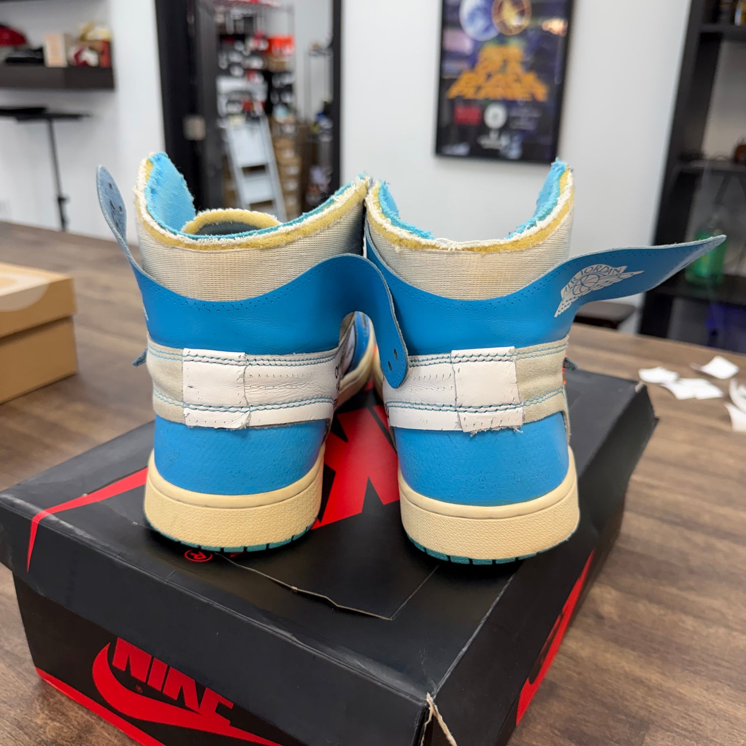 UNC Off-White Jordan 1 High Retro (USED)