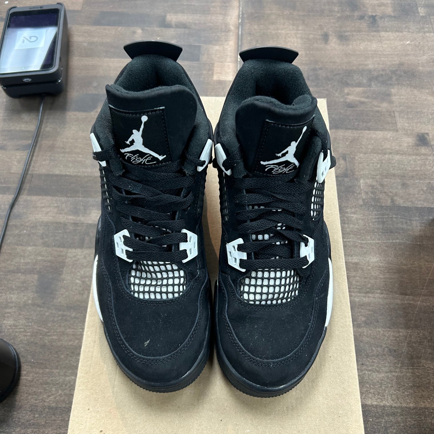 White Thunder Jordan 4 Retro (GS) (USED, No Box)