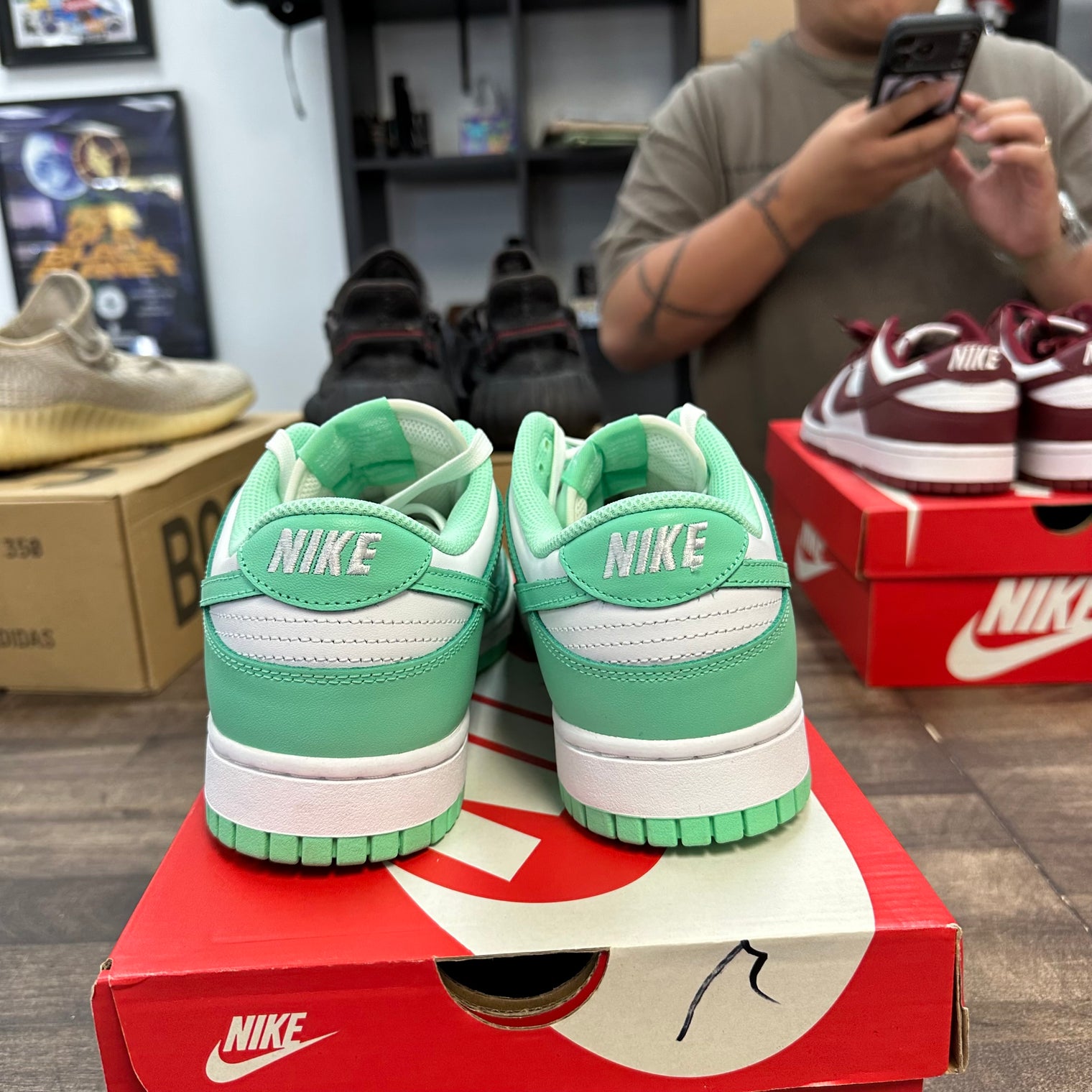 Green Glow Nike Dunk Low (W) (Lightly Worn)