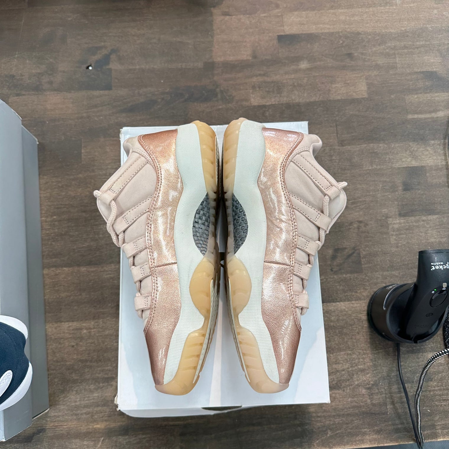 Rose Gold Jordan 11 Retro Low (Women's) (USED)