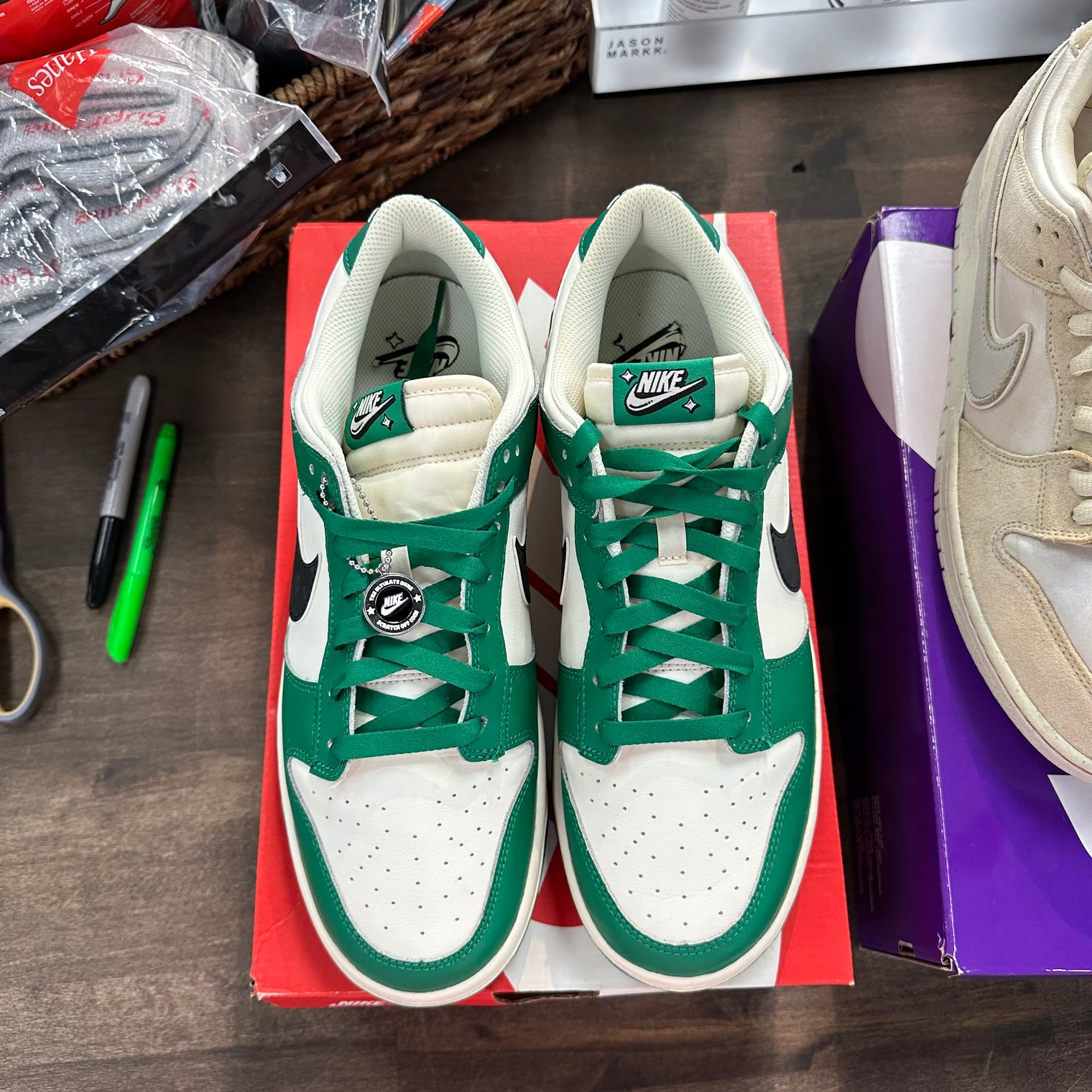 Lottery Pack Malachite Green Dunk Low (Lightly Worn)