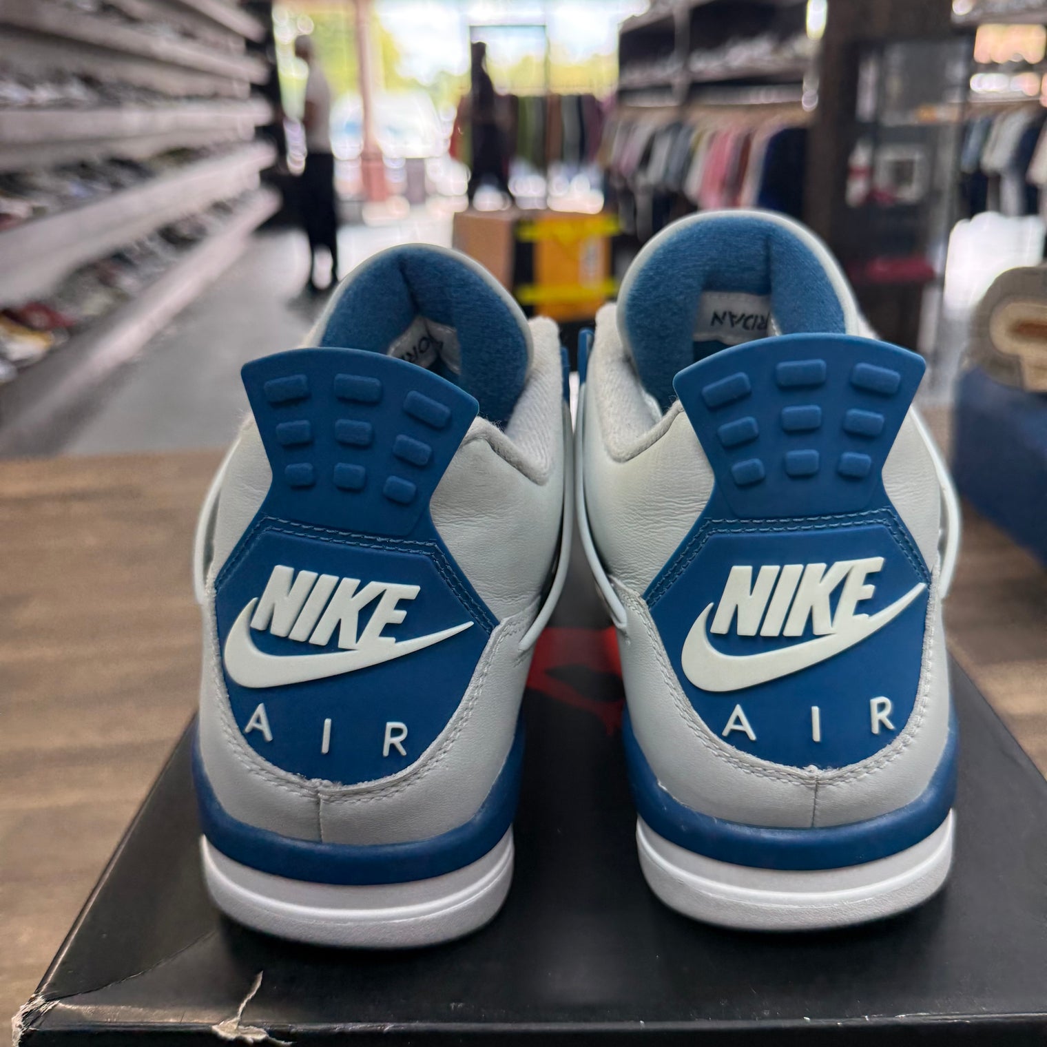Military Blue Jordan 4 Retro (USED, No Box Lid)